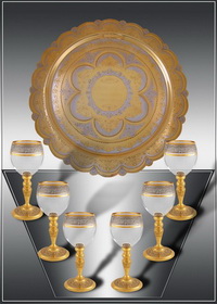 Украшенные изделия в стиле Златоустовской гравюры на металле